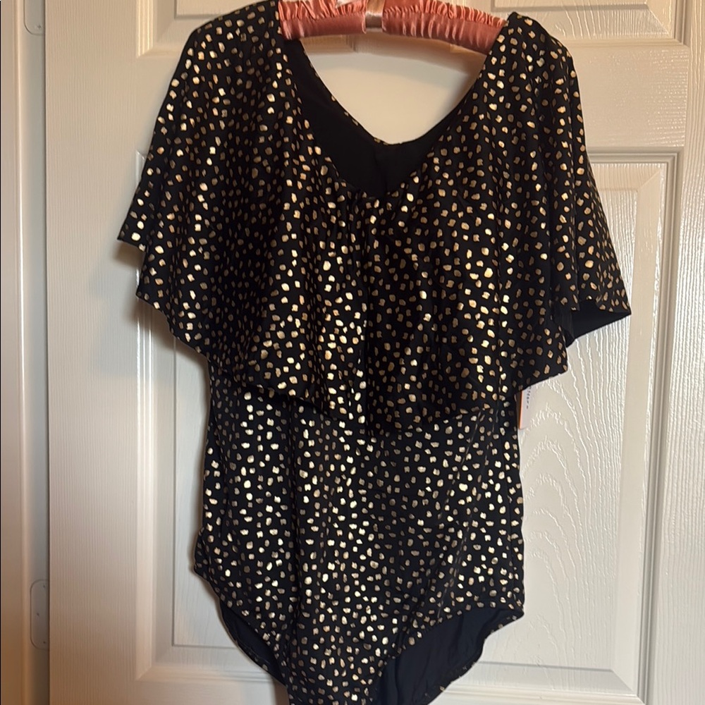 Swimsuits For All Black and Gold swim suit